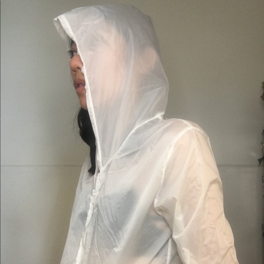 Clear soft plastic hoodie jacket